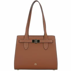 AIGNER Henkeltaschen|Schultertaschen<Farah Schultertasche Leder 38 cm cognac brown