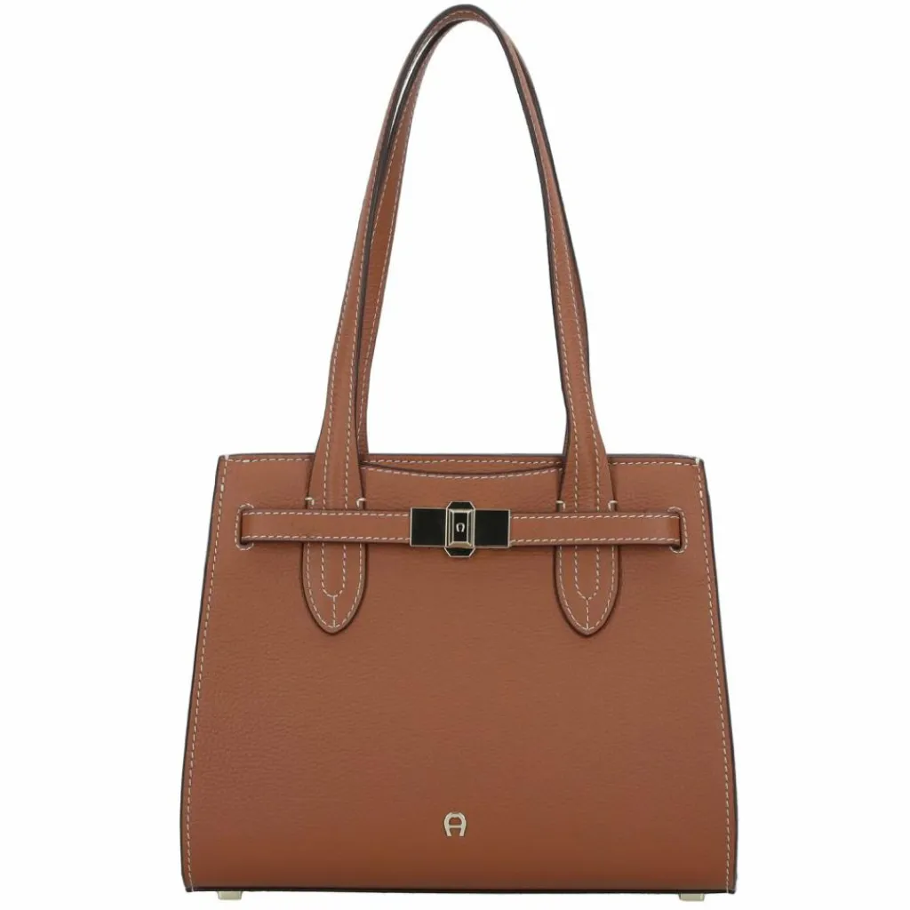 AIGNER Henkeltaschen|Schultertaschen<Farah Schultertasche Leder 38 cm cognac brown