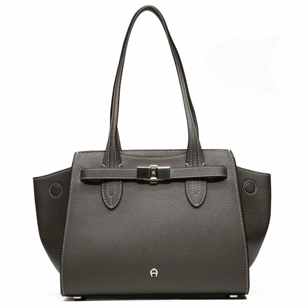 Online AIGNER Farah Schultertasche Leder 38 cm acacia brown