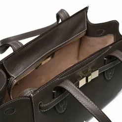 Online AIGNER Farah Schultertasche Leder 38 cm acacia brown