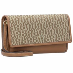 AIGNER Fashion Clutch Geldbörse Leder 21 cm cognac brown