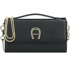 Clearance AIGNER Fashion Clutch Geldbörse Leder 19 cm black