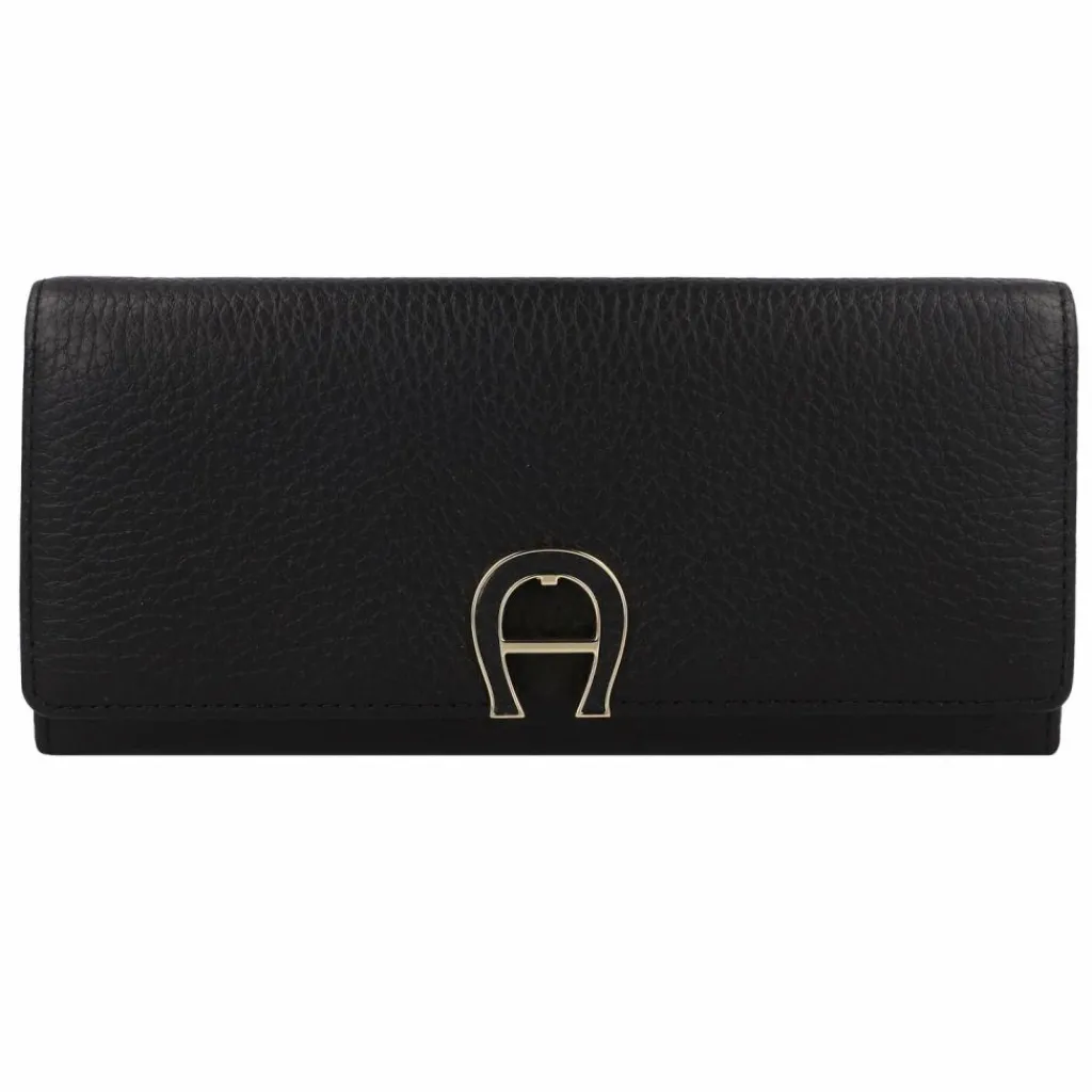 AIGNER Damengeldbörsen Querformat<Fashion Geldbörse RFID Schutz Leder 20 cm black