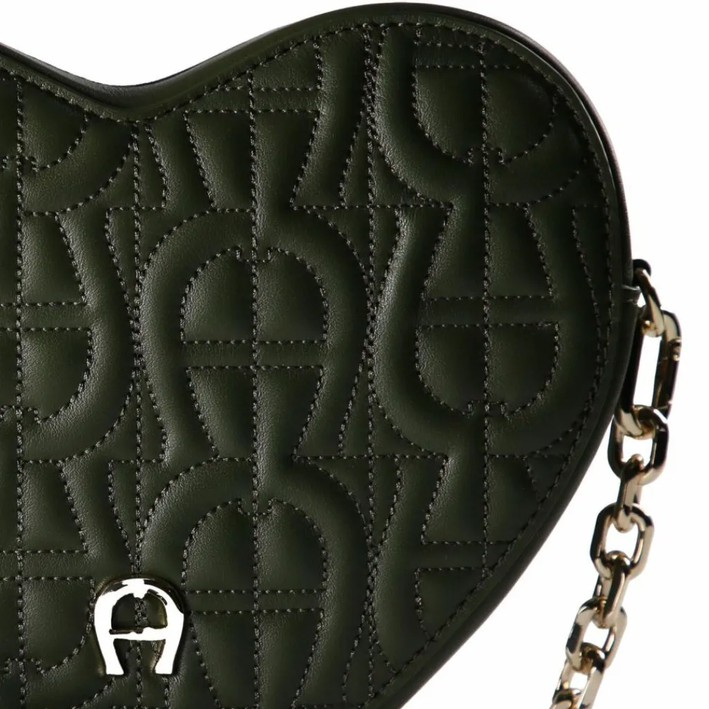 AIGNER Schultertaschen<Fashion Schultertasche Leder 19 cm dark olive