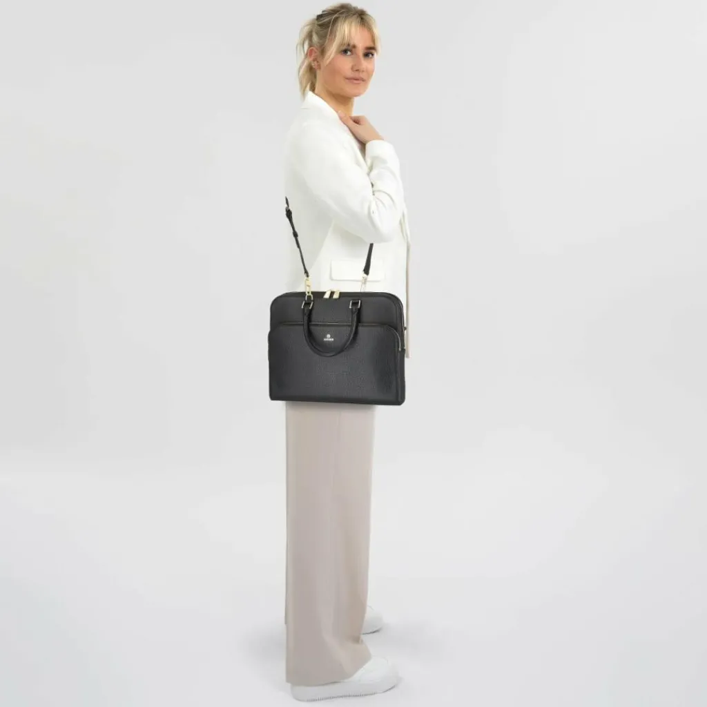 AIGNER Laptoptaschen|Aktentaschen<Ivy Laptoptasche Leder 29 cm black