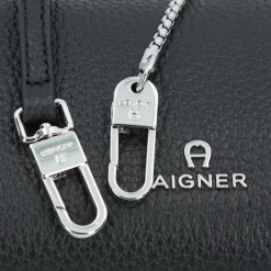 AIGNER Schultertaschen<Ivy Schultertasche Leder 25 cm black 1