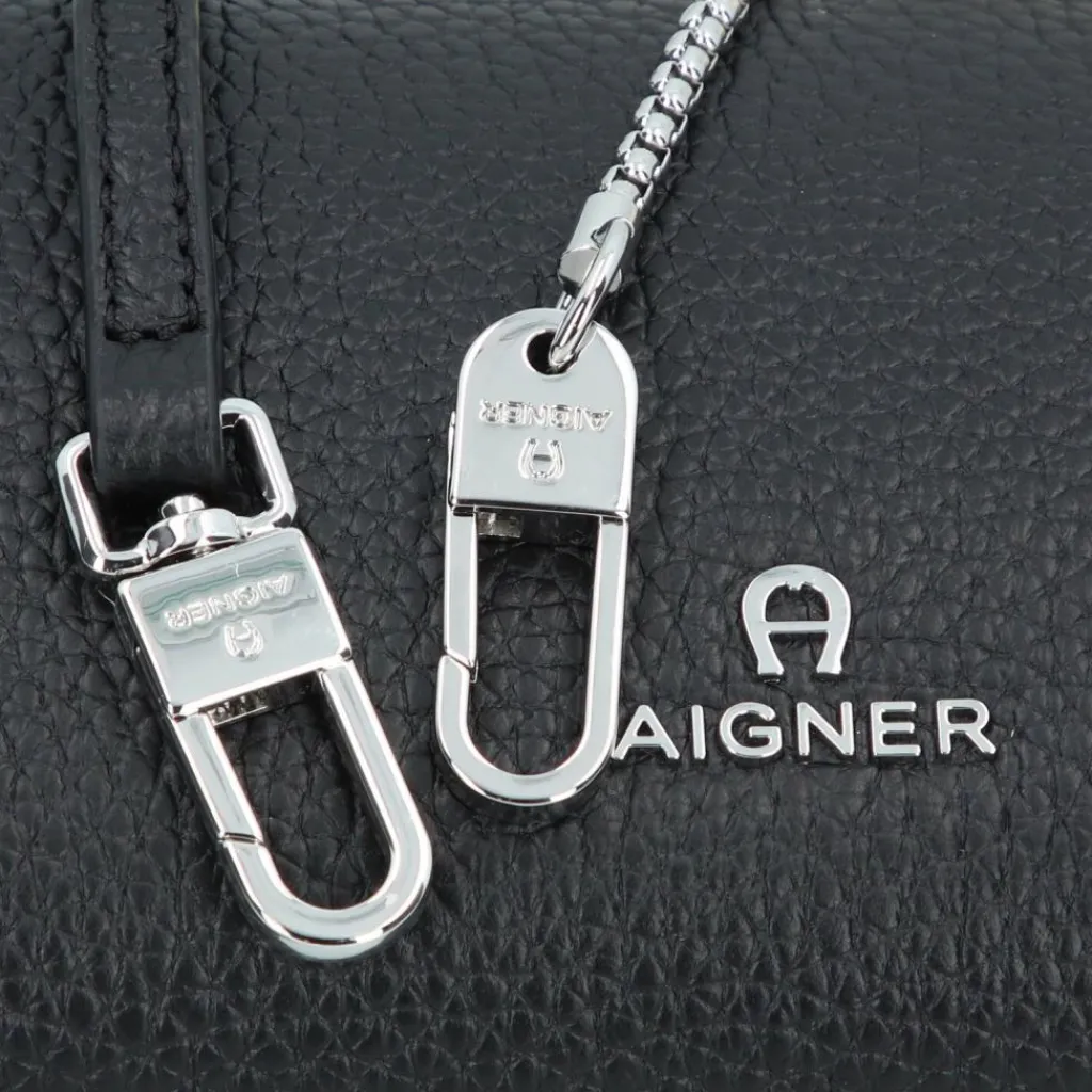 AIGNER Schultertaschen<Ivy Schultertasche Leder 25 cm black 1