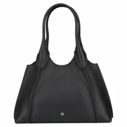 AIGNER Schultertaschen|Henkeltaschen<Kayla Schultertasche Leder 49 cm black