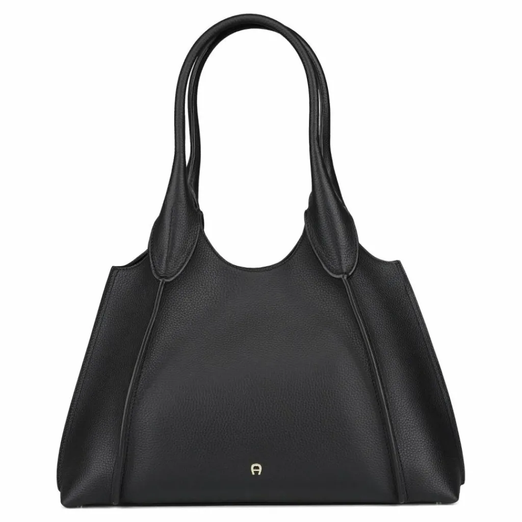 AIGNER Schultertaschen|Henkeltaschen<Kayla Schultertasche Leder 49 cm black