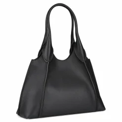 AIGNER Schultertaschen|Henkeltaschen<Kayla Schultertasche Leder 49 cm black