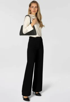 AIGNER Schultertaschen|Henkeltaschen<Kayla Schultertasche Leder 49 cm black