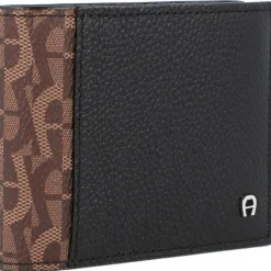 Sale AIGNER Logo Geldbörse RFID Leder 10 cm fango