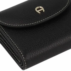 AIGNER Damengeldbörsen Querformat<Miranda Geldbörse RFID Schutz Leder 11 cm black