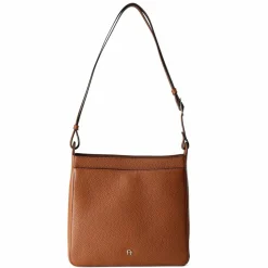 AIGNER Schultertaschen<Pura Schultertasche Leder 26 cm cognac brown