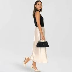 AIGNER Henkeltaschen<Staffa Handtasche Leder 25.5 cm black