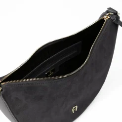 AIGNER Umhängetaschen<Zita Umhängetasche Leder 30 cm night grey