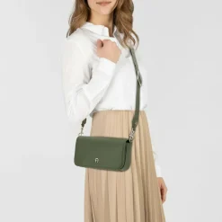 AIGNER Umhängetaschen<Zita Umhängetasche Leder 23 cm dark olive