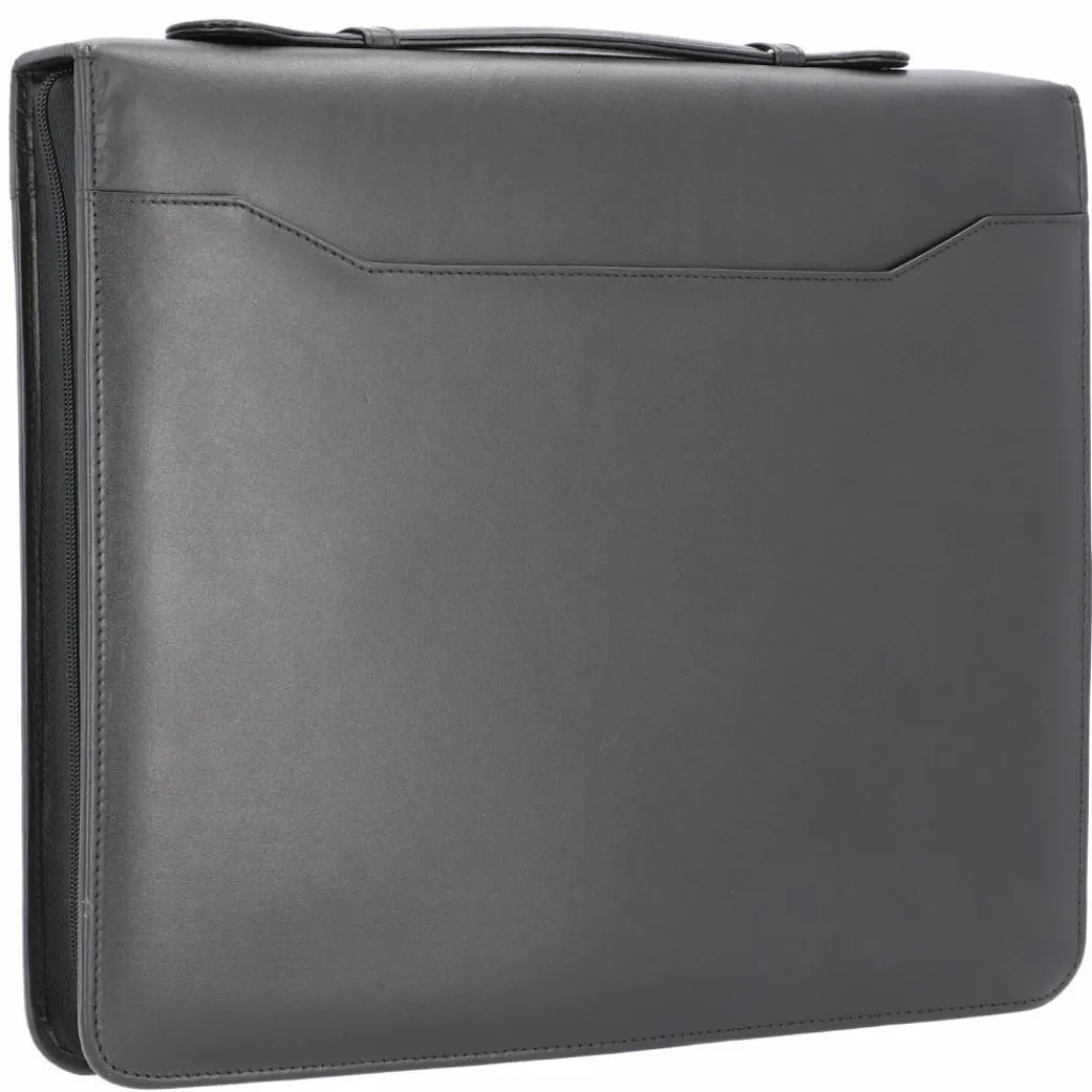 Alassio Mappen Aller Art<Arezzo Schreibmappe Leder 36 cm schwarz