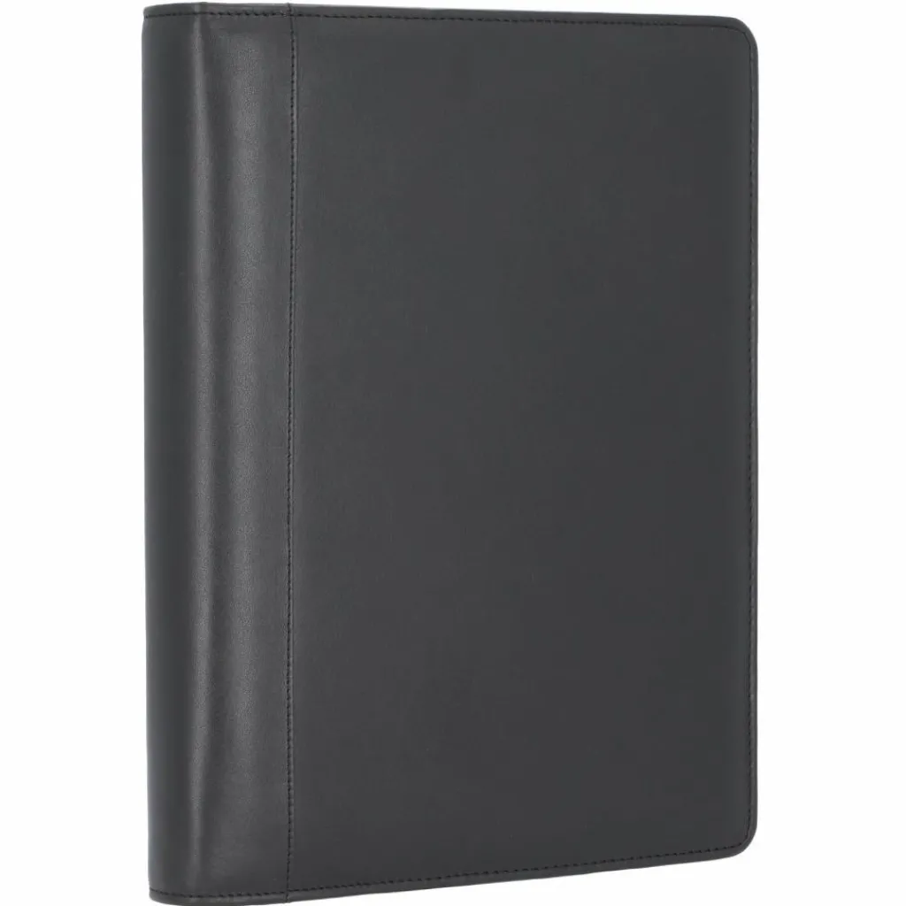 Hot Alassio Bosa Schreibmappe Leder 35 cm schwarz