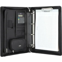 Hot Alassio Bosa Schreibmappe Leder 35 cm schwarz