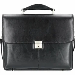 Alassio Laptoptaschen|Aktentaschen<Faenza Aktentasche Leder 40 cm Laptopfach schwarz