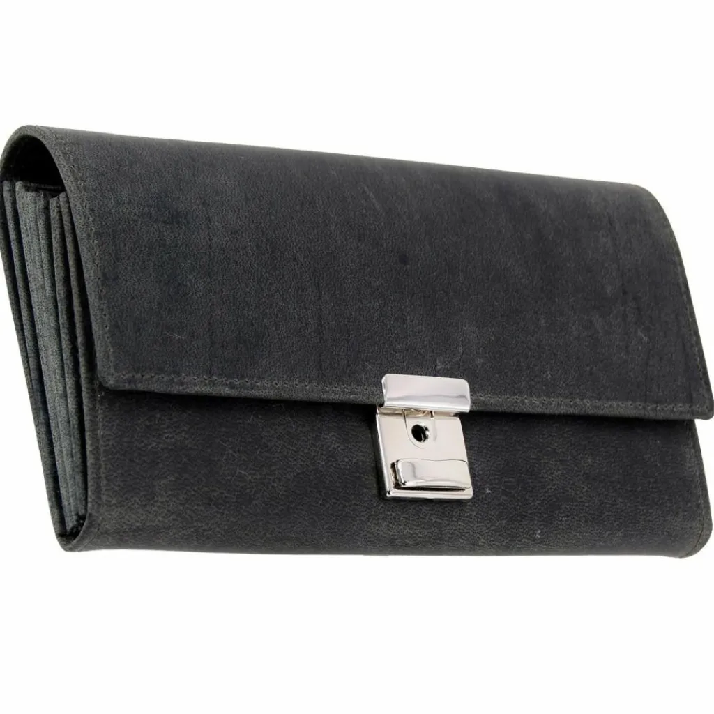 Alassio Herrengeldbörsen Querformat|Damengeldbörsen Querformat<Kellnerbörse Leder 18,5 cm grau