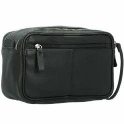 Alassio Kulturbeutel<Kulturbeutel Leder 24.5 cm schwarz