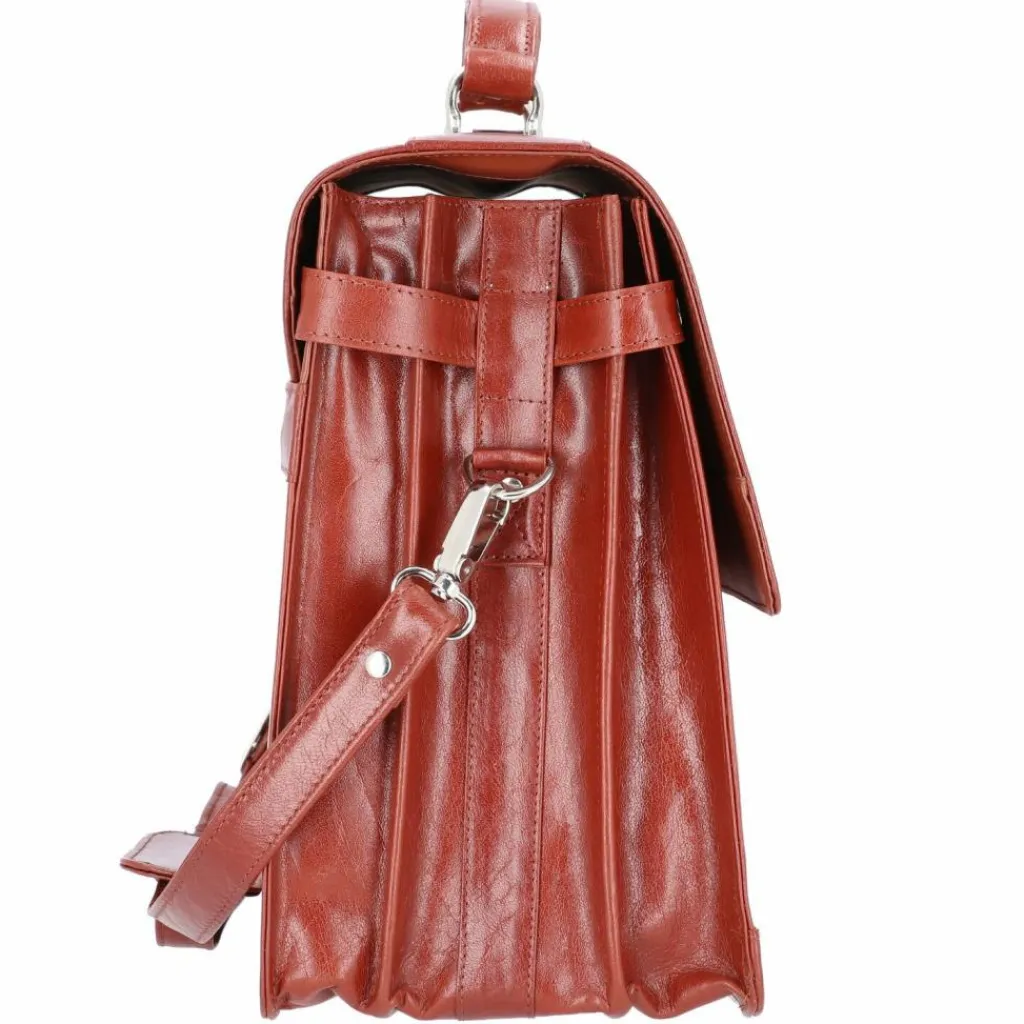 Alassio Laptoptaschen|Aktentaschen<Mocca Aktentasche Leder 38 cm Laptopfach cognac