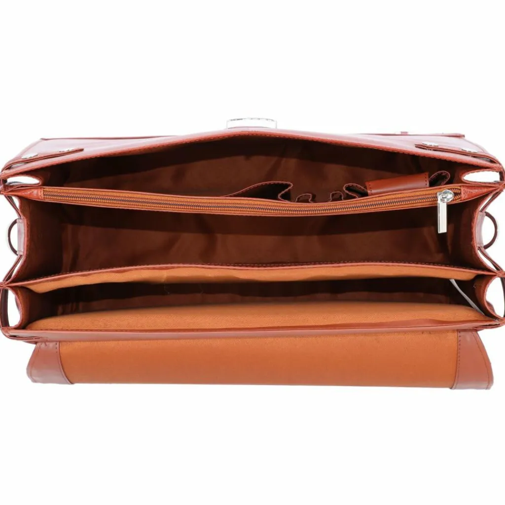 Alassio Laptoptaschen|Aktentaschen<Mocca Aktentasche Leder 38 cm Laptopfach cognac