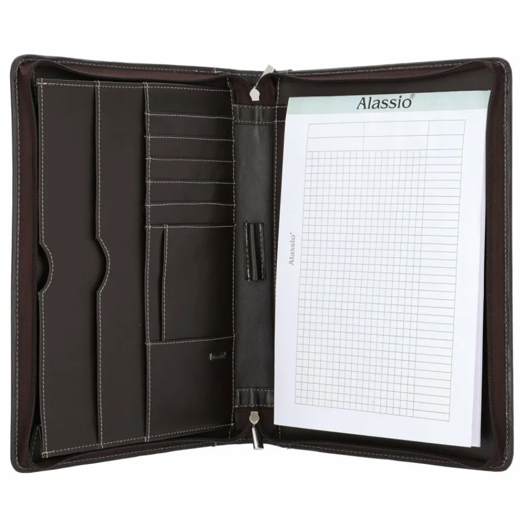 Hot Alassio Monaco Schreibmappe Leder 34 cm dunkelbraun-antik