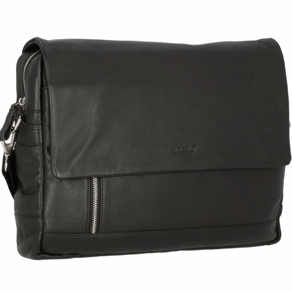 Online Alassio Oro Messenger Leder 38 cm Laptopfach schwarz