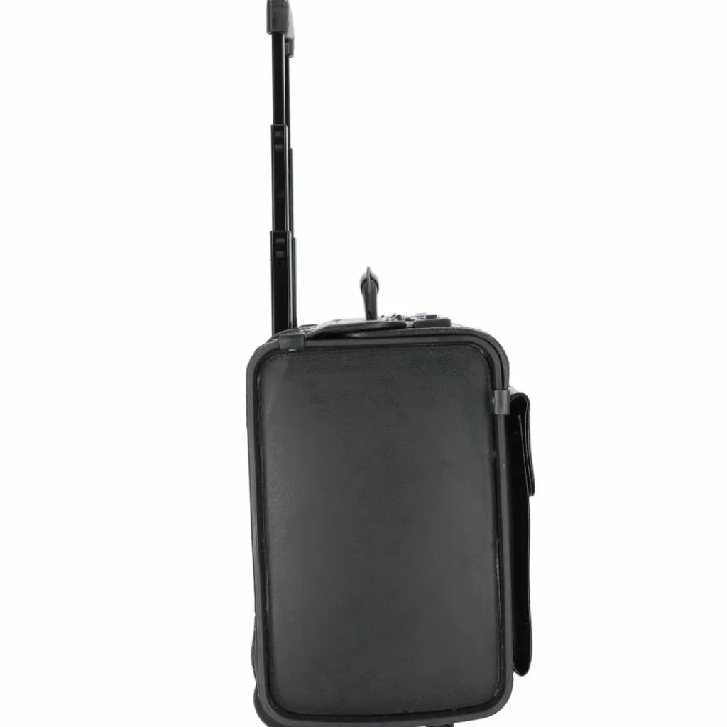 Discount Alassio 2-Rollen Pilotenkoffer Leder 48 cm Laptopfach schwarz