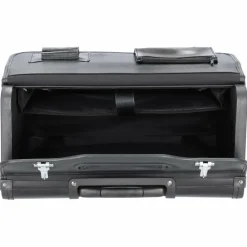 Discount Alassio 2-Rollen Pilotenkoffer Leder 48 cm Laptopfach schwarz