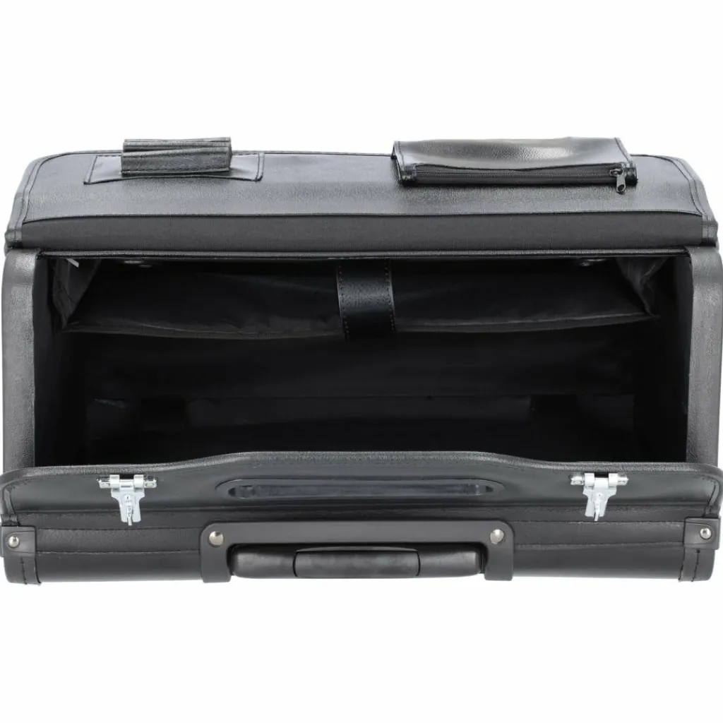 Discount Alassio 2-Rollen Pilotenkoffer Leder 48 cm Laptopfach schwarz