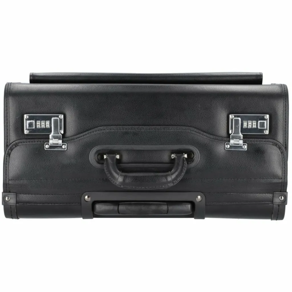 Discount Alassio 2-Rollen Pilotenkoffer Leder 48 cm Laptopfach schwarz