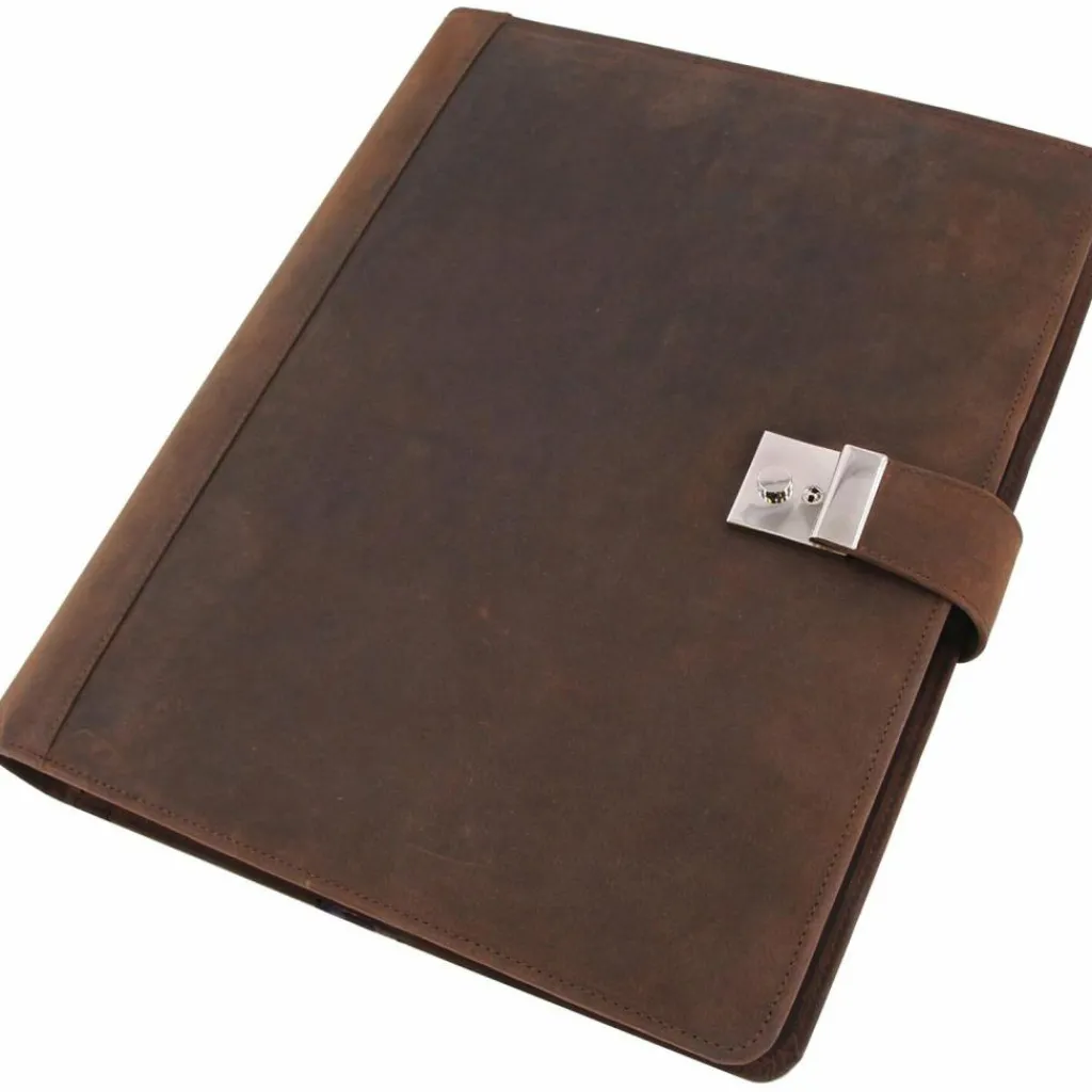 Outlet Alassio Schreibmappe Leder 28 cm braun