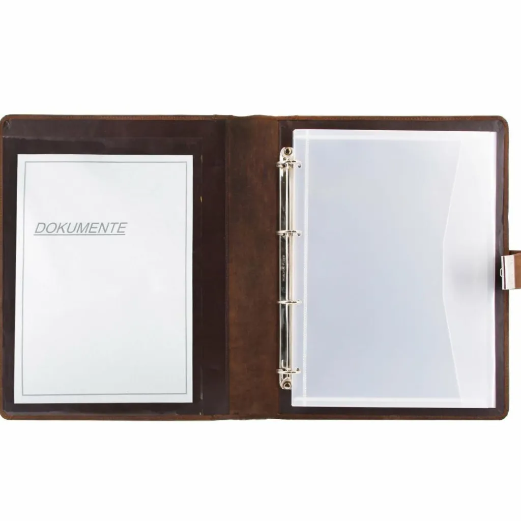 Outlet Alassio Schreibmappe Leder 28 cm braun