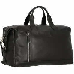New Alassio Topo Weekender Reisetasche Leder 50 cm schwarz