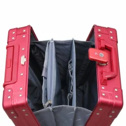 Aleon Hartgepäck Kabinengepäck|4-Rollen Kabinentrolleys<Business 4-Rollen Businesstrolley 42 cm Laptopfach ruby
