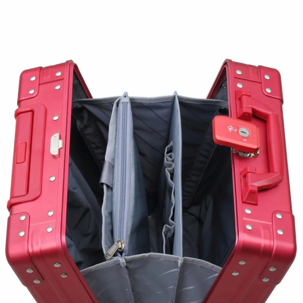 Aleon Hartgepäck Kabinengepäck|4-Rollen Kabinentrolleys<Business 4-Rollen Businesstrolley 42 cm Laptopfach ruby