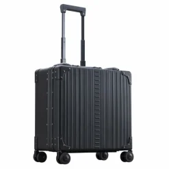 Aleon Businesstrolleys Ohne Laptopfach|Hartgepäck Kabinengepäck<Deluxe 4-Rollen Businesstrolley 45 cm schwarz