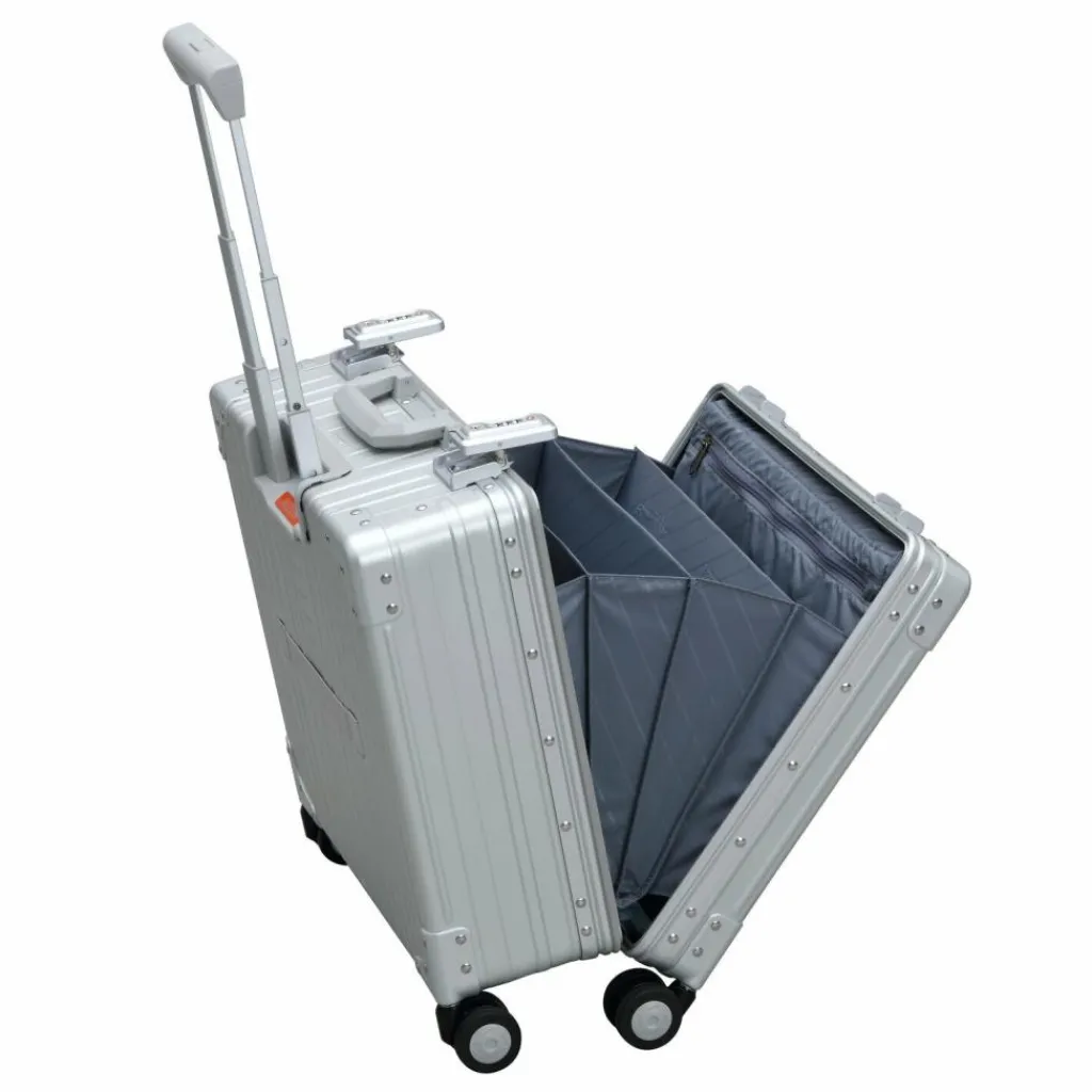 Discount Aleon Deluxe 4-Rollen Businesstrolley 45 cm platinum