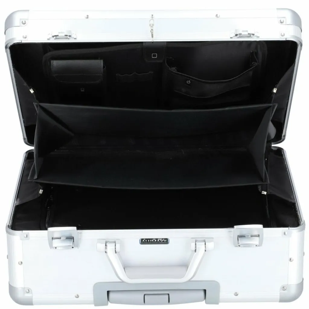 New Alumaxx 2-Rollen Businesstrolley Laptopfach 37 cm silber matt