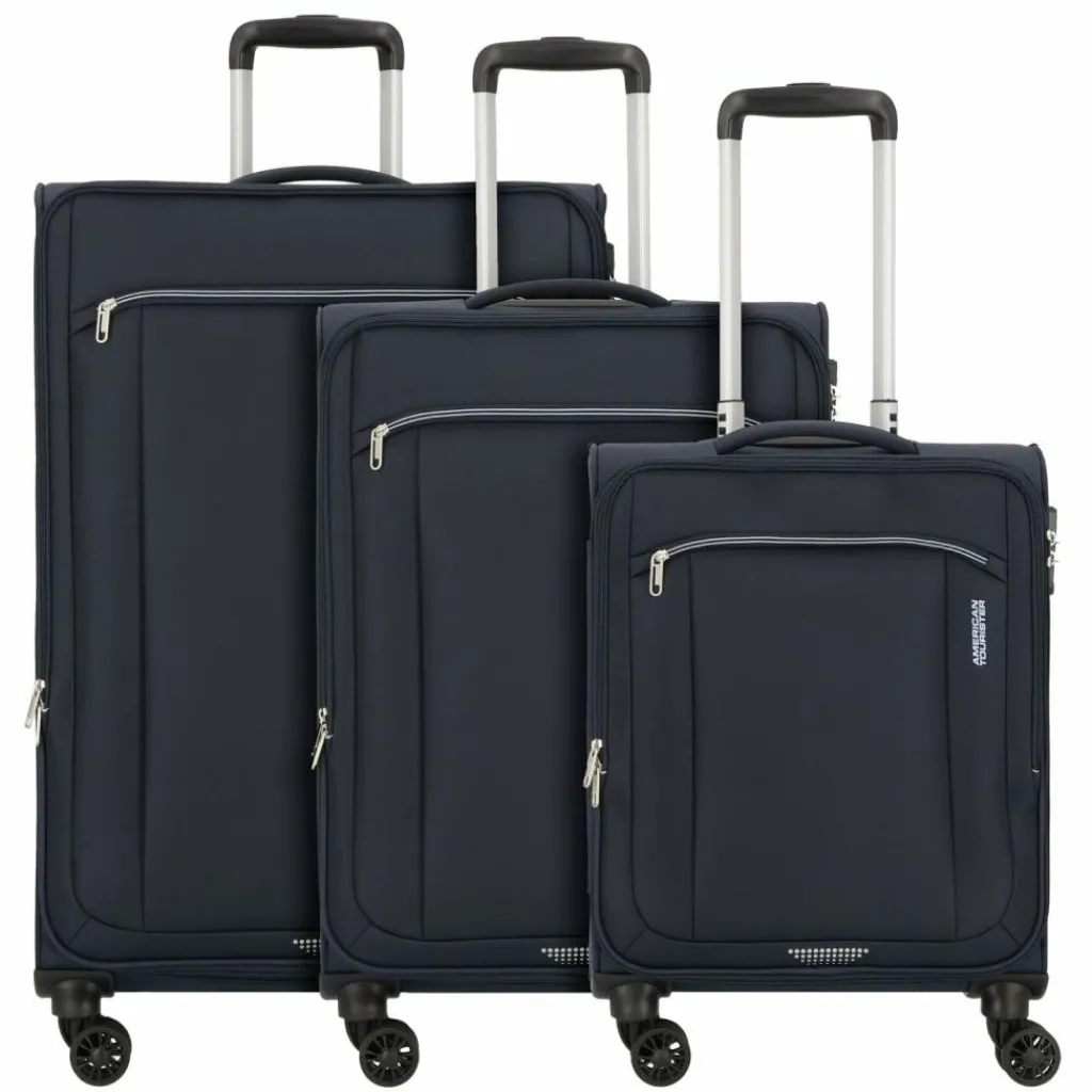 American Tourister Avantour 4 Rollen Kofferset 3-teilig mit Dehnfalte navy