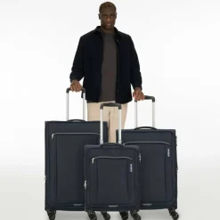 American Tourister Avantour 4 Rollen Kofferset 3-teilig mit Dehnfalte navy