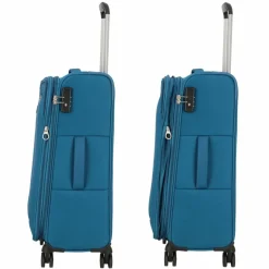 Discount American Tourister Blazing Ride 4 Rollen Kofferset 3-teilig mit Dehnfalte teal-orange