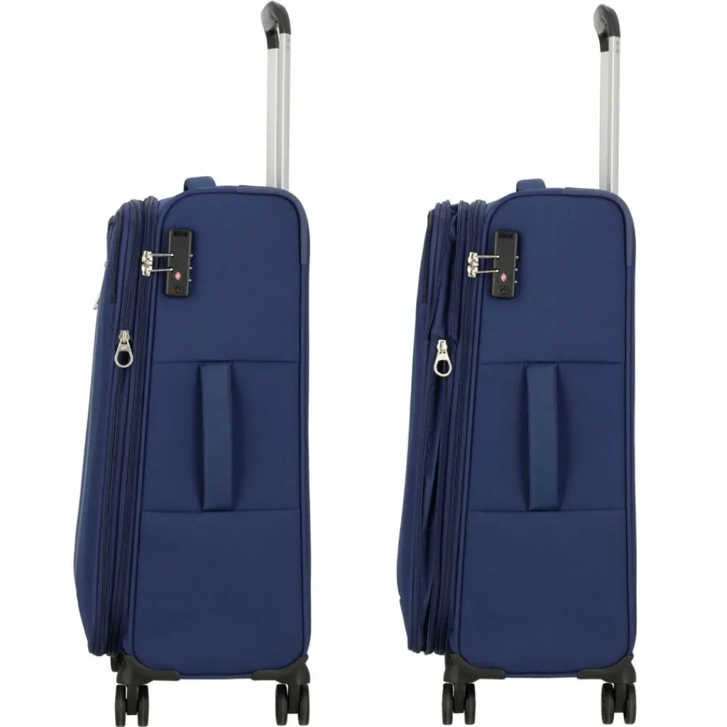 American Tourister Koffersets Als Weichgepäck|Koffersets 3-Teilig<Blazing Ride 4 Rollen Kofferset 3-teilig mit Dehnfalte navy-orange