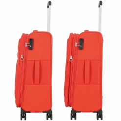 Best American Tourister Deep Dive 4 Rollen Kofferset 3-teilig mit Dehnfalte red-grey