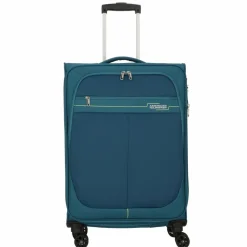 Clearance American Tourister Deep Dive 4 Rollen Trolley 67 cm mit Dehnfalte teal-lime