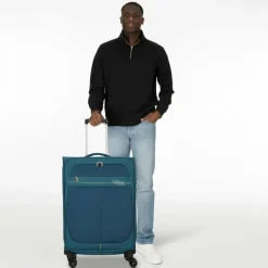 Clearance American Tourister Deep Dive 4 Rollen Trolley 67 cm mit Dehnfalte teal-lime